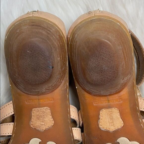 Born Tan Leather Gladiator Strap Sandals Sz 37/7 - Picture 7 of 7